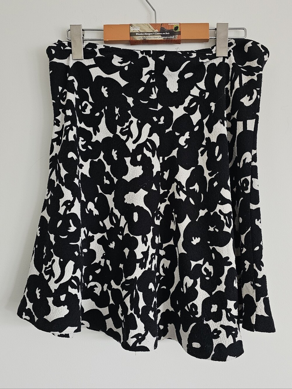 Carolina Belle Black & White Floral Circle Skirt